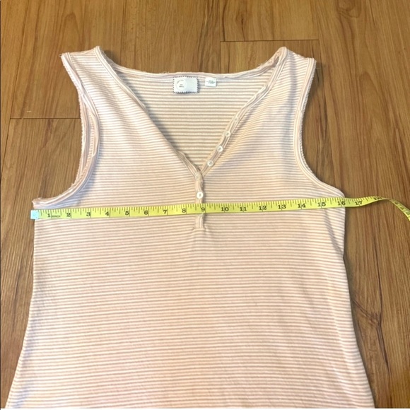Anthropologie Postmark Striped Henley Tank Top - Picture 10 of 11